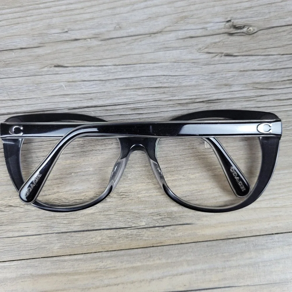 Coach Sunglasses HC8365U 57458G Black Transparent Grey Frames Only 55-18-140